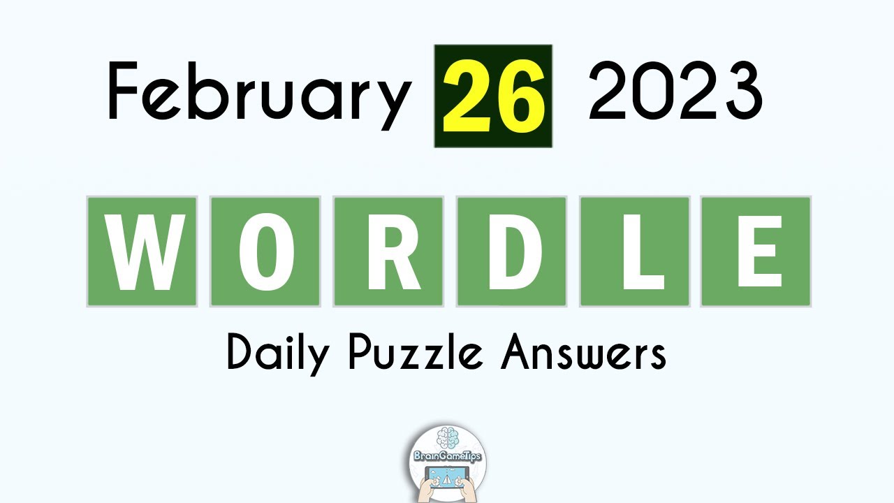 Wordle February 26 2023 Today Answer YouTube