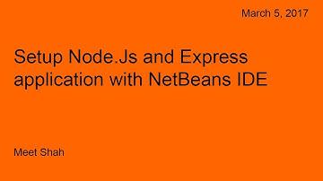 Node.js, Express and HTML5 application in NetBeans 8.2