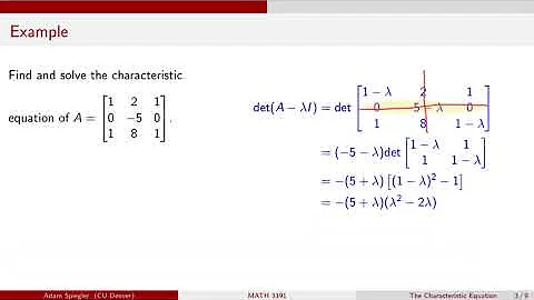 MATH 3191: Example - Finding Eigenvalues of a 3x3 Matrix