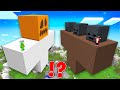 Jj spawn huge golem vs mikey spawn huge wither of 1000000 blocks in minecraft maizen