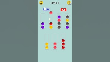 New ball sort 2D game / level 7 & 8 #viral #shorts