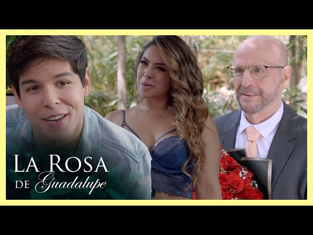 Leo ve solo y triste a su abuelo y le sugiere una app de citas | La Rosa de Guadalupe 1/4 | Amante… class=