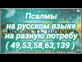 ОТ ПОРЧИ И КОЛДУНОВ. Псалмы на разную потребу. Псалом 49, 53, 58, 63, 139.