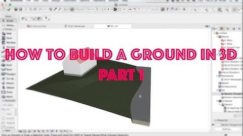 ARCHICAD: HOW TO BUILD MODEL TERRAIN USING THE MESH TOOL PART 1