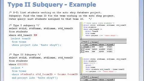 MEC SQL Advanced (04 of 7): Type II subqueries (correlated query)