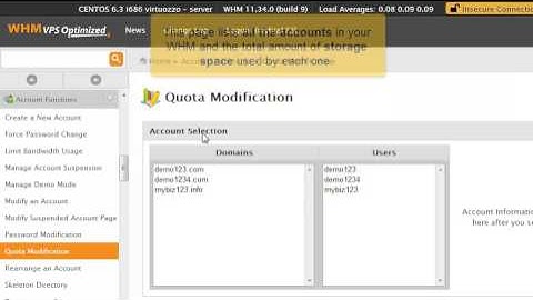 How to modify an account
