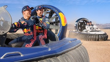 F1 Drivers Drift Hovercraft In The Desert! 🇺🇸