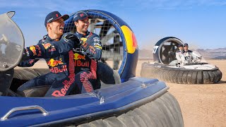 F1 Drivers Drift Hovercraft In The Desert!