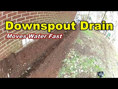 How To Install Downspout Drain Helps Keep Your Basement Crawl Space And YARD Dry 