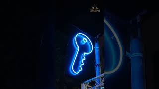 Classic Neon Signage - Blue Keys Neon Stathmi