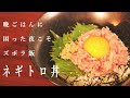 [料理音ASMR]絶品ネギトロ丼、美味し過ぎておかわりしたくなる一品。[一人暮らし男子の料理動画]