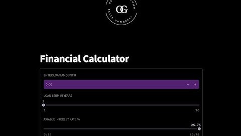 Creating and Deploying a Simple Python Web Application (financial calculator ) using Streamlit.