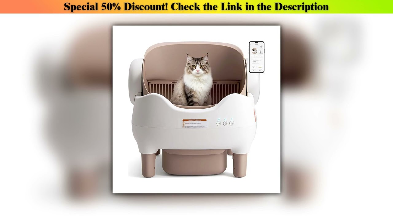 Flash Sale Automatic Smart Cat Litter Box Self Cleaning Pet Toilet APP Control Open Top Cat Litter•