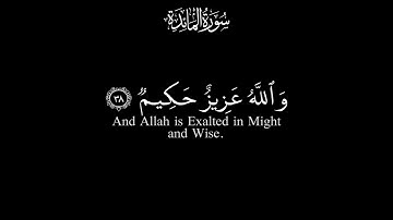 سورة المائدة - Al-Mā’idah آية ٣٨ | ٣٩ احمد العجمي كرومات قرآن كريم شاشة 