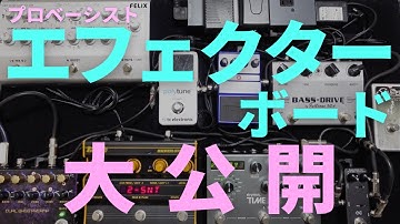 プロベーシストのエフェクターボードを大公開しちゃいます！こだわりのマニアックな機材を紹介しています！