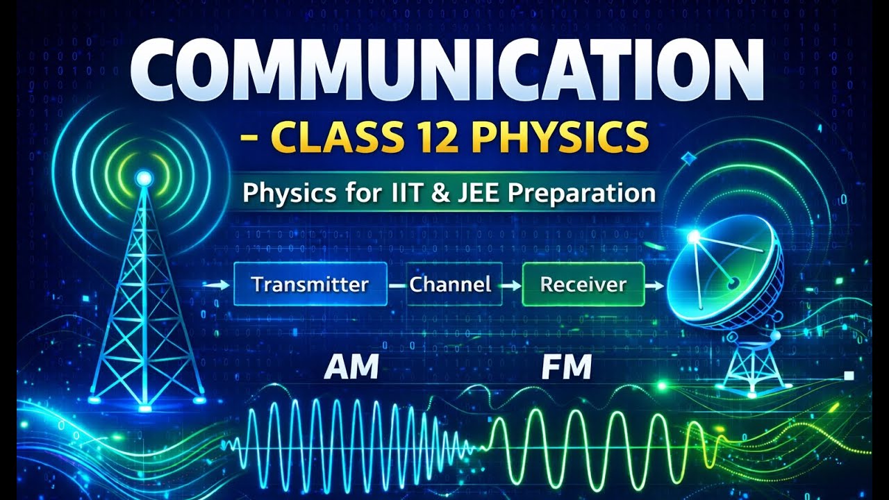 Communication| Lecture 1 | Class 12 Physics | IIT JEE Preparation | Free Education