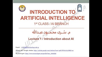 Introduction to AI  Lecture1  Introduction about AI