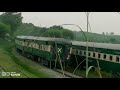 Beautiful long curve train cross kaluwal railway station  pakistan railways jaggi bro 