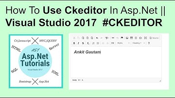 How to use ckeditor in asp.net || visual studio 2017 #Ckeditor