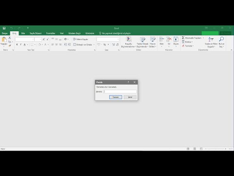 Video: Excel Dosyasında Parola Nasıl Ayarlanır