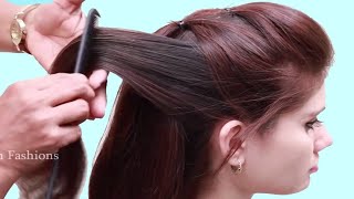 Easy &amp; Quick Bridal hairstyle 2024 | New Bridal hairstyle step by step Tutorial || hair style girl