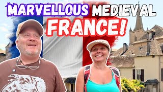 EXPLORING A FRENCH MEDIEVAL VILLAGE l!! DONZENAC CAMPING CARPARK.