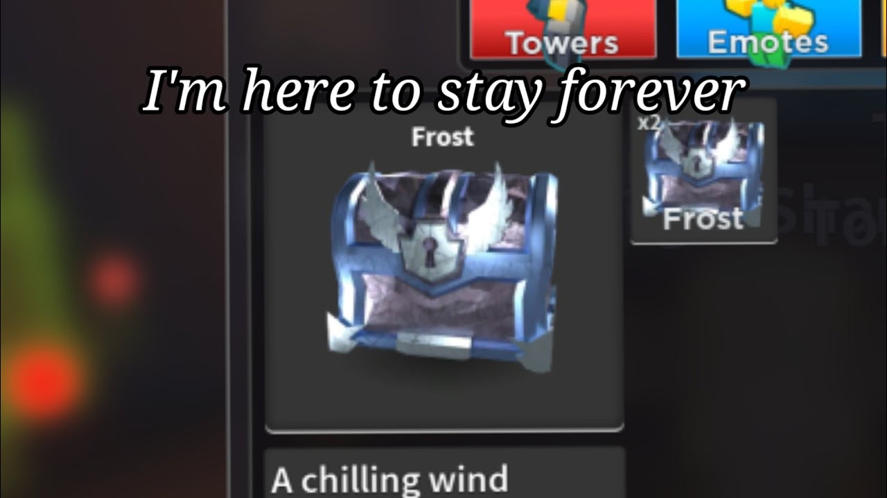 basically frost crate now. tds YouTube