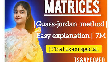 Guass-jordan method in Simple steps | Maths Matrix 1styear 