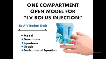 One Compartment Open Model For IV Bolus Injection