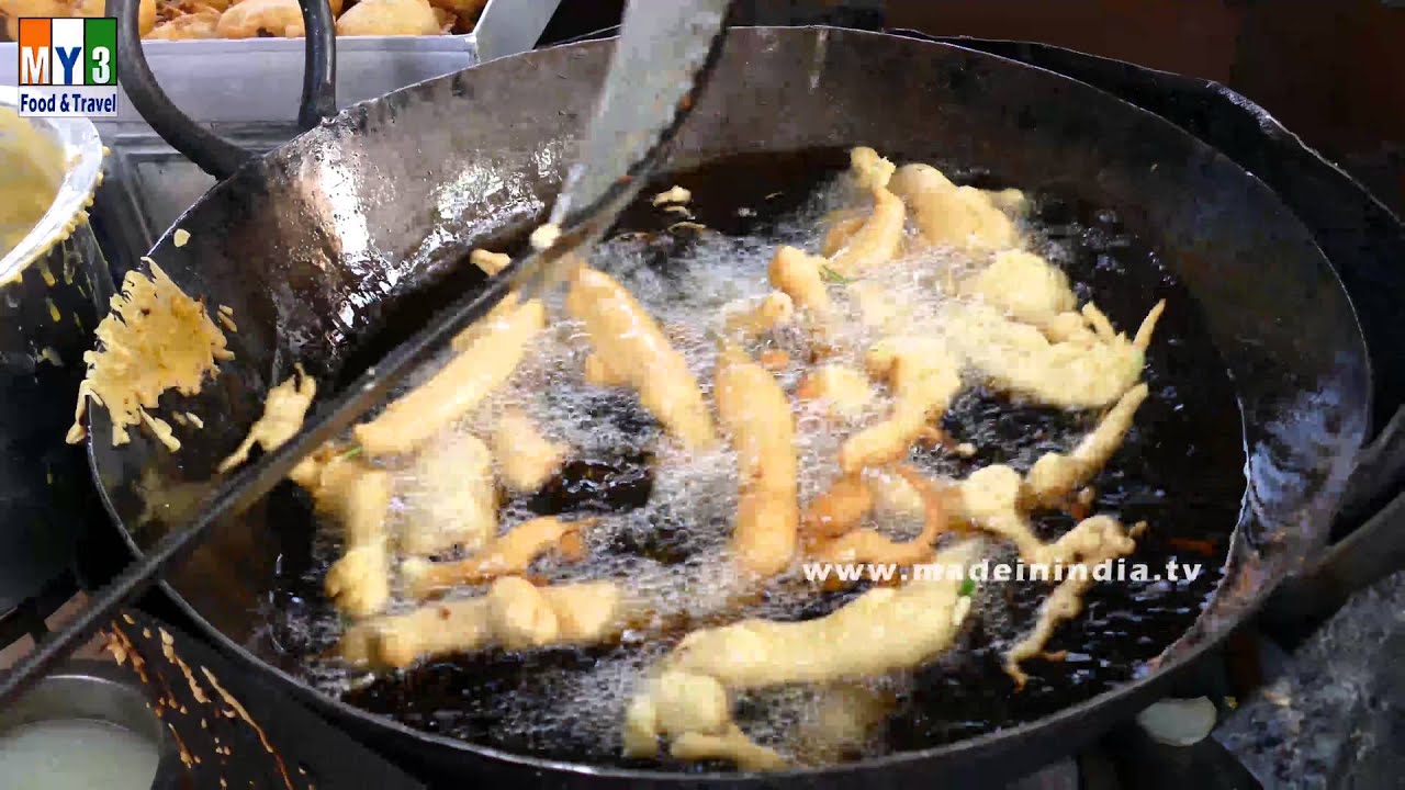 Besan Chilly Fry Making | MIRCHI BAJJI MAKING street food | STREET FOOD