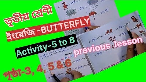Class 3 English Butterfly Previous lesson Activity-5-8 page 3,4,5,6 @primaryschooleducation34