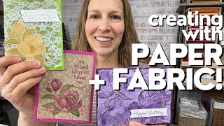 Paper + Fabric = GORGEOUS Handmade Cards!