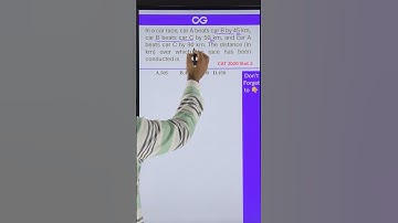 CAT 2020 Slot 2 | QA | Time Speed Distance | Length of Race | #cat2025 #catquant #shorts