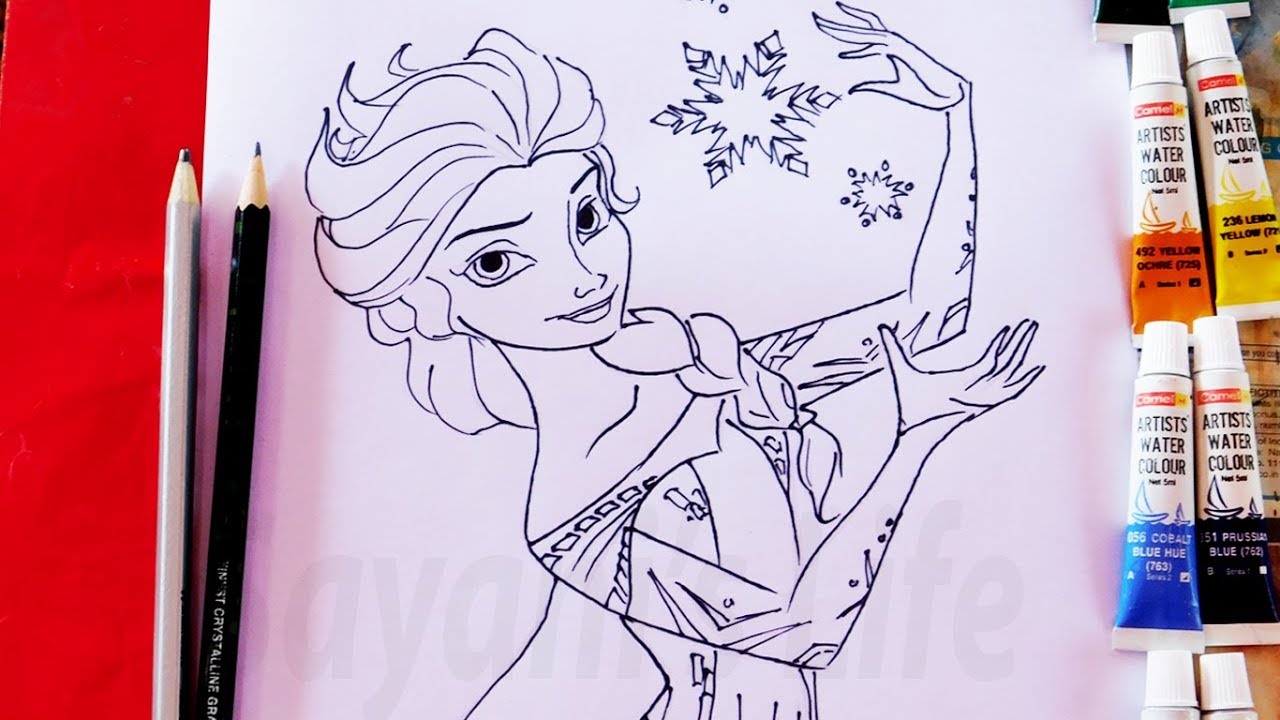 How to Draw Frozen Elsa - Disney Princess | Easy Step by Step ...