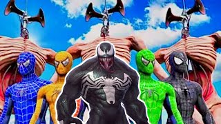 TEAM SPIDER MAN VS SIREN HEAD ARMY VS VENOM VS HULK - EPIC BATTLES