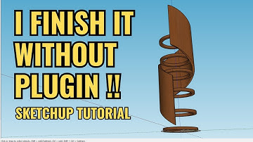 Sketchup tutorial Easy way to make a spiral furniture shelf with Sketchup