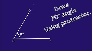 How to draw 70 degree angle using protractor.construct 70 degree angle using protractor.shsirclasses
