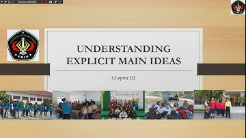 Chapter 3. UNDERSTANDING EXPLICIT MAIN IDEAS
