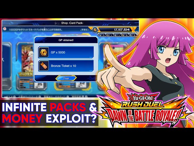 Unlimited Card Packs & Money Exploit! in Yu-Gi-Oh! RUSH DUEL: Dawn of the Battle  Royale!! - YouTube