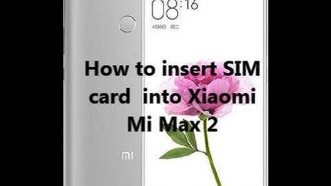 How to insert SIM card  into Xiaomi Mi Max 2