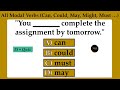 All modal verbs  can could may might must types of modals  35 quiz   no1 quality english