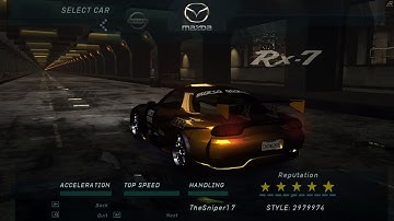 Need for Speed: Underground - Mazda RX-7 [Maxed]