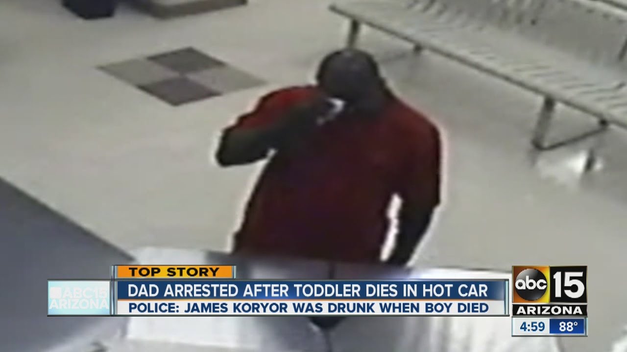 Phoenix father arrested after boy left alone in hot car dies - YouTube