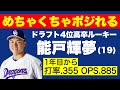 中日の高卒1年目・能戸輝夢が二軍で鬼ポジれる件。