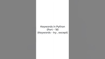 How to implement Keywords try and except in Python #keywords #pythonshot #shorts #python3 #coding