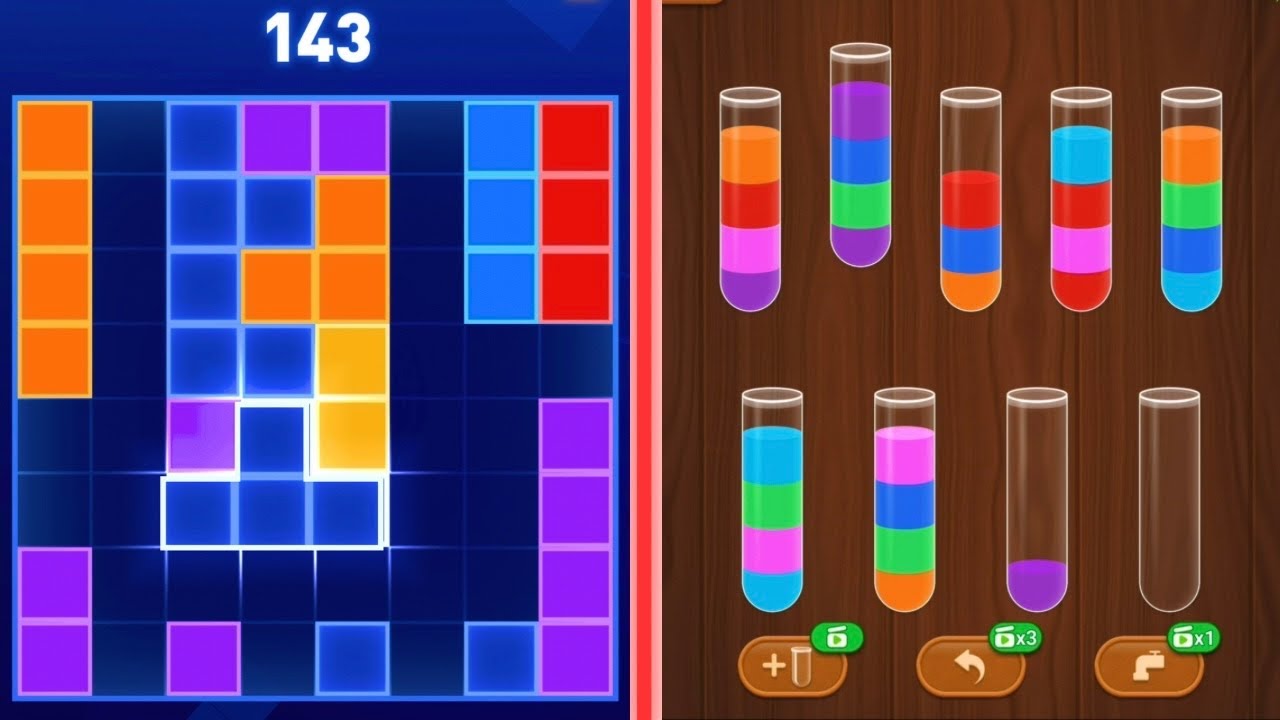 🧩 Block Puzzle VS Sort Em All Puzzle All Levels Gameplay 🎮