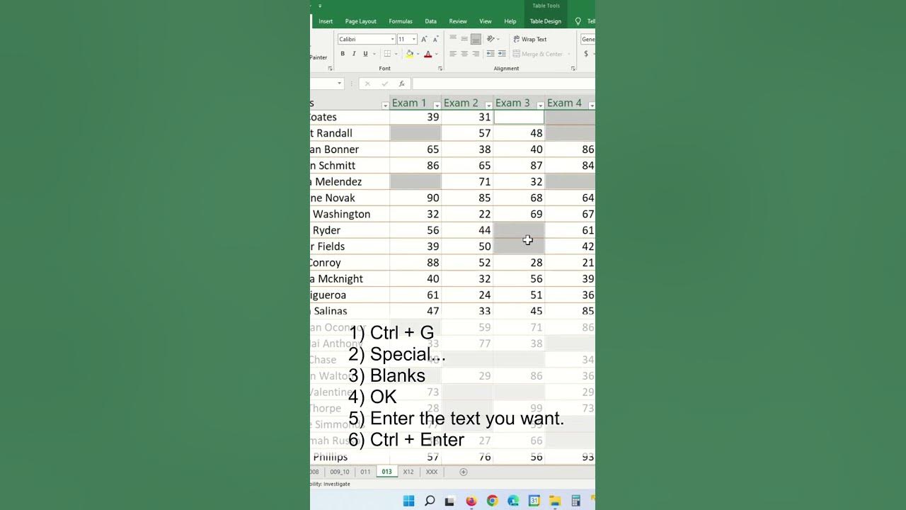 Excel tips and tricks fill blanks in excel youtube