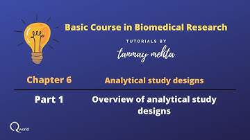 Basic course in Biomedical Research (BCBR): Chapter 6: Analytical study designs: Part 1: Overview
