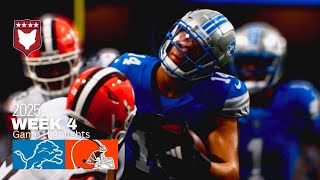 Detroit Lions vs Cleveland Browns | Full Highlights | Week 4 Game | JSN