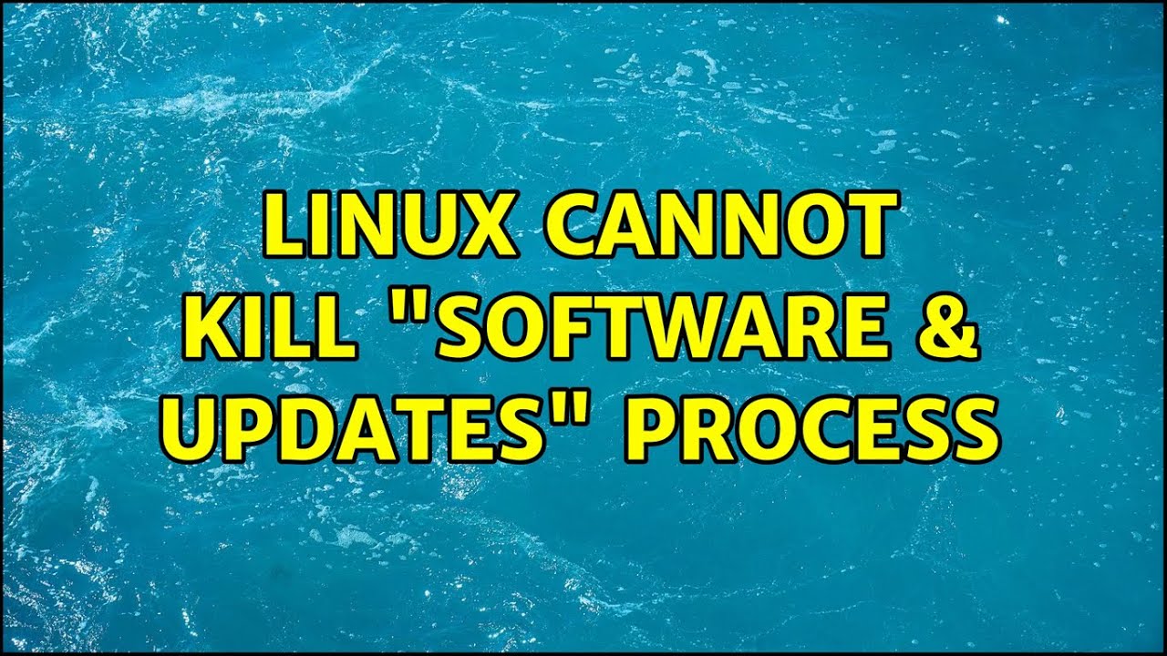 Linux: cannot kill 